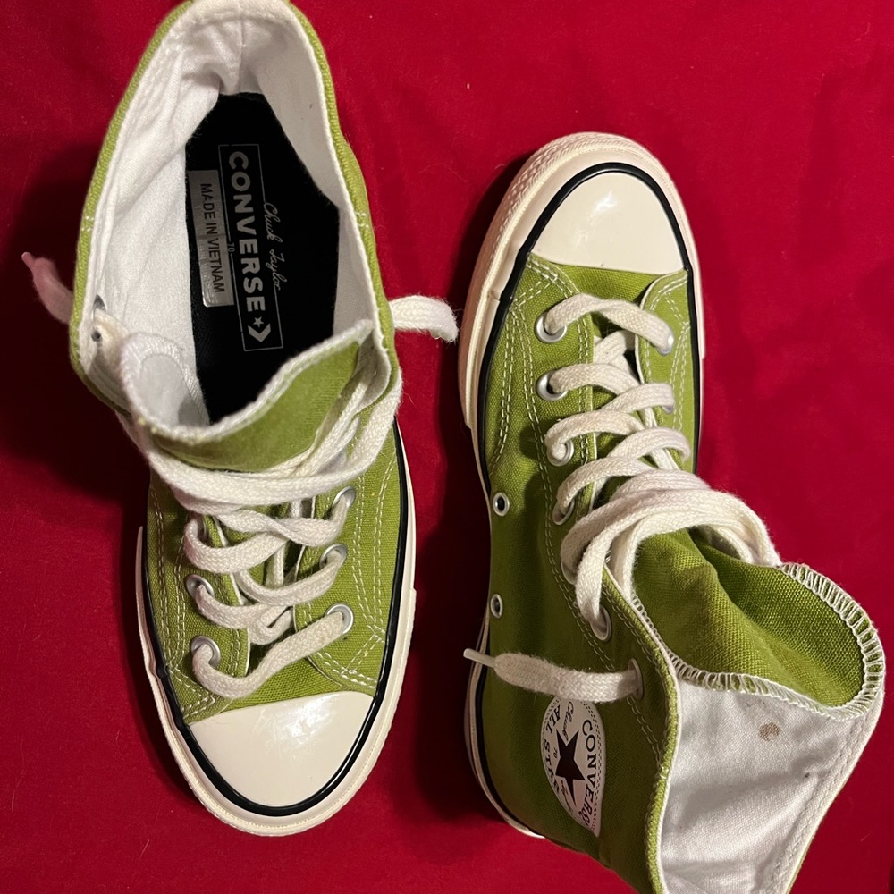 Converse Lime Green High-Top Sneakers